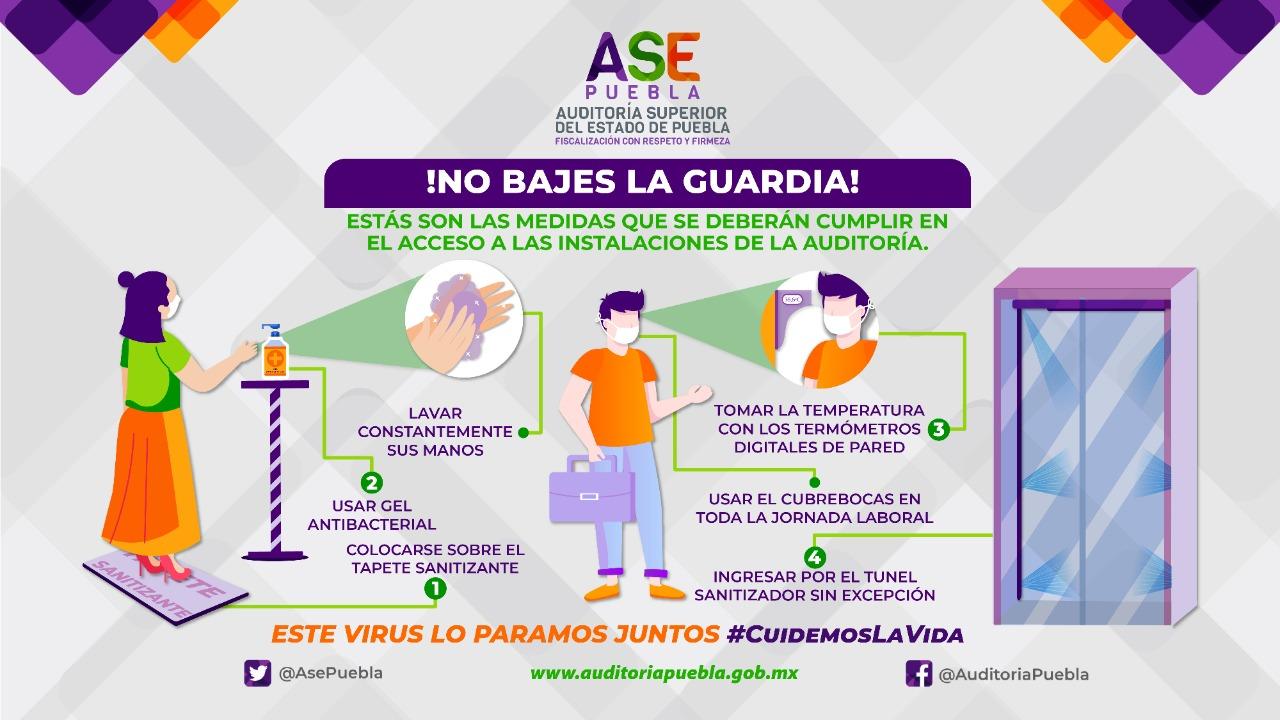 ASE refuerza medidas de higiene para evitar contagios de Covid-19