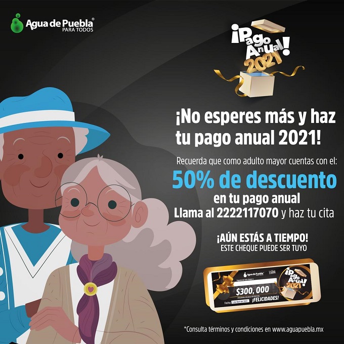 Agua de Puebla atenderá en su domicilio a los  adultos mayores