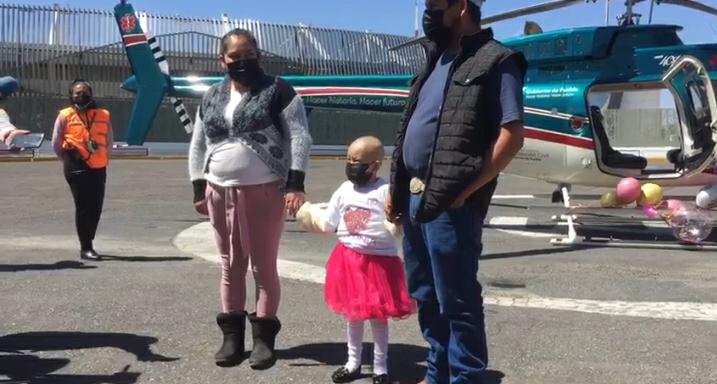 Hannia de 5 años con cáncer en fase terminal cumplió su sueño: viajar en helicóptero