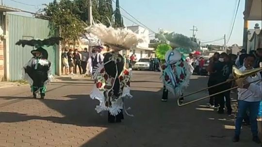 Carnaval en las calles de Papalotla, Tlaxcala pese al Covid