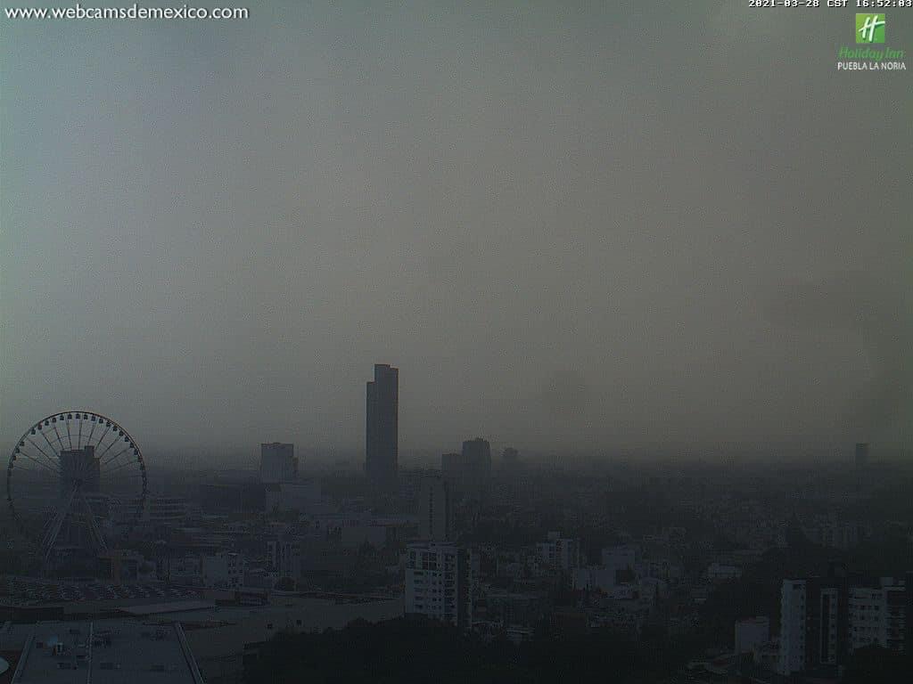 Este fin de semana se presentó en Puebla el efecto Calima; fue generado por incendios, altas temperaturas y baja humedad en el ambiente