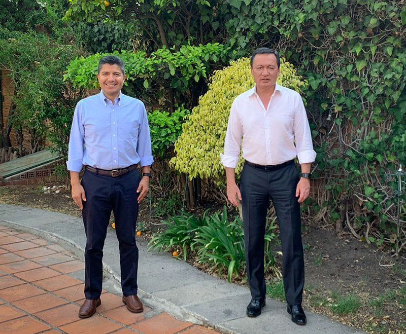 Eduardo Rivera se reúne con Osorio Chong para intercambiar ideas