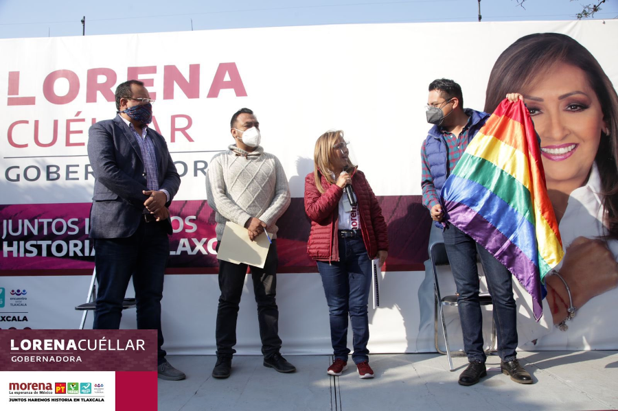 Firma Lorena Cuéllar compromisos con la comunidad LGBTIQ