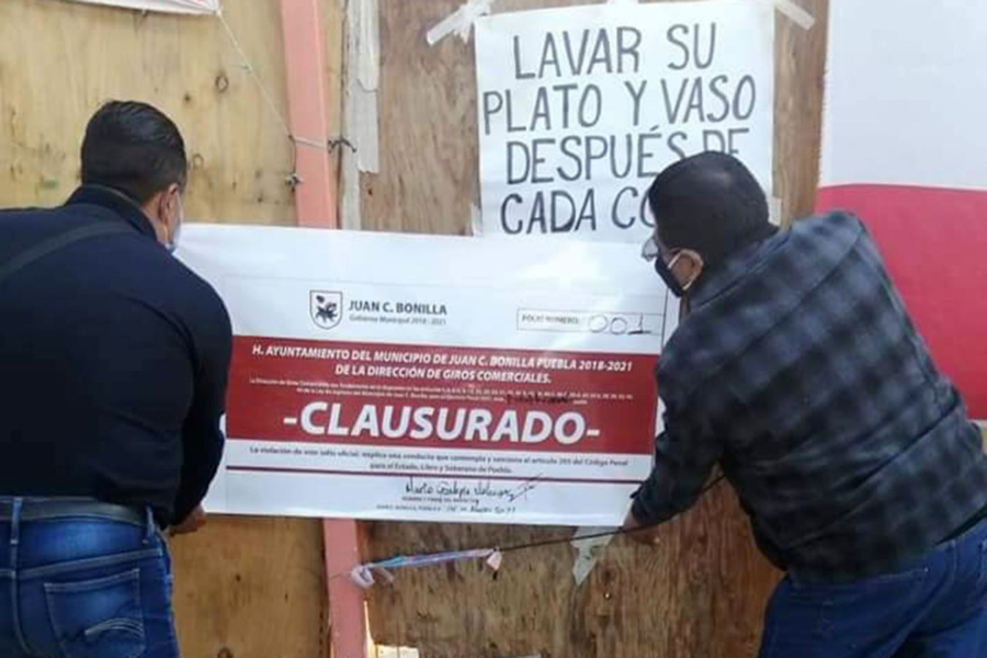 Protección Civil municipal clausuró empresa Bonafont en Juan C. Bonilla