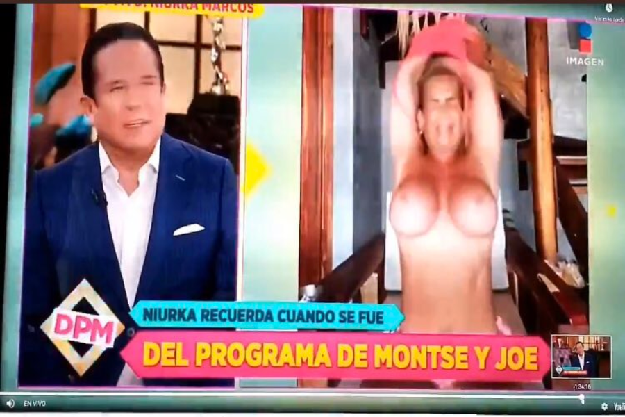 (Video) Niurka enseña las chichis en televisión nacional para promocionar Zipolite