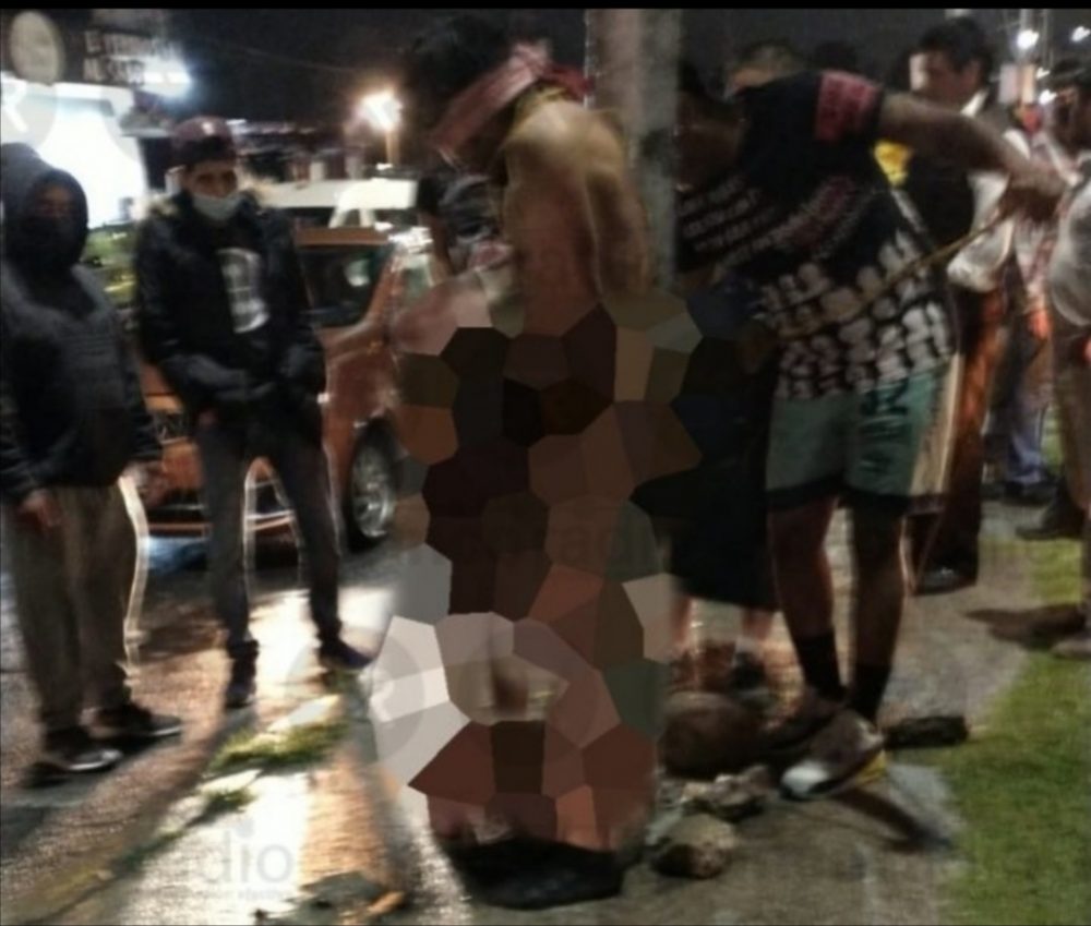 A punto de ser linchados 2 presuntos rateros en Totimehuacán