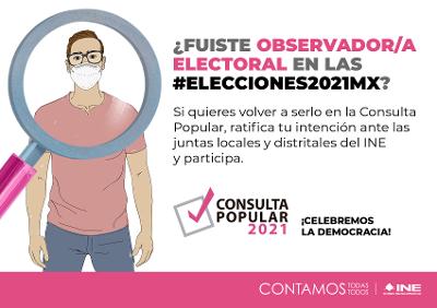El 23 de julio vence el plazo para inscribirse como observador electoral