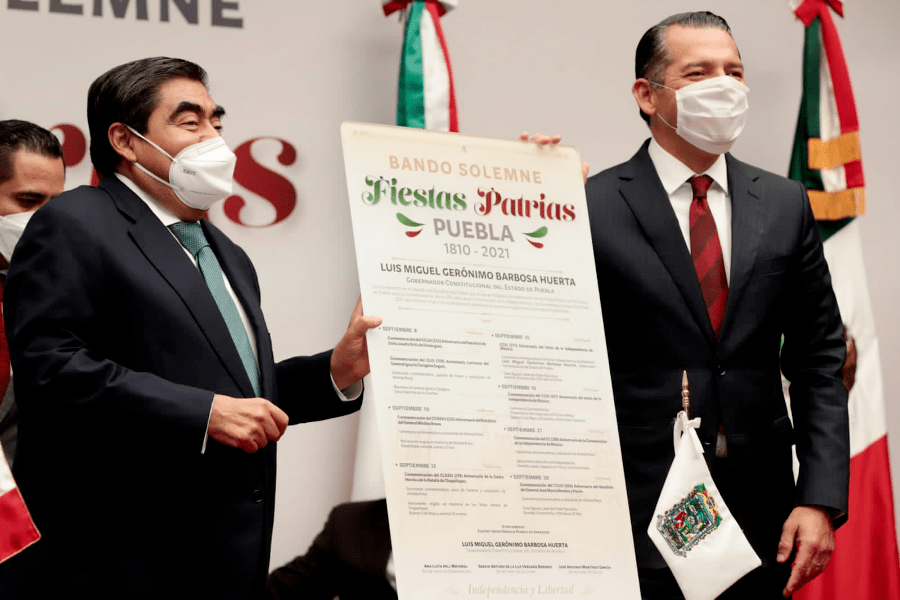 Los poblanos son protagonistas de la historia: Barbosa encabeza la lectura del Bando Solemne de las Fiestas Patrias