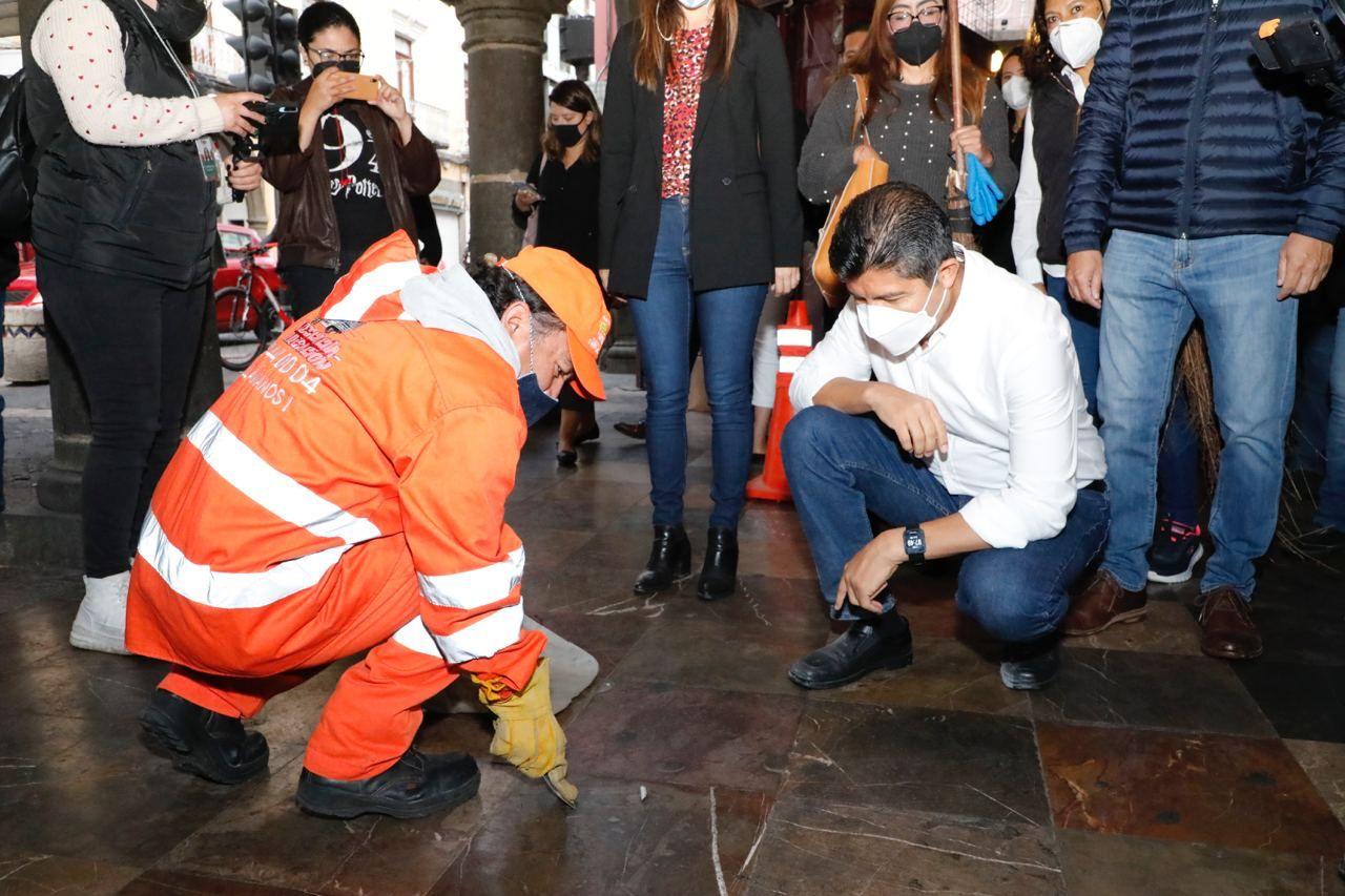 Ayuntamiento de Puebla pone en marcha la “Limpieza del Centro Histórico y Eliminación de Grafiti”