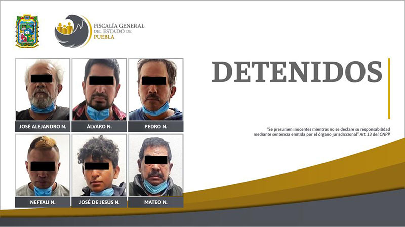 FGE en cateo a corralón detuvo a 6 hombres y aseguró droga y un arma