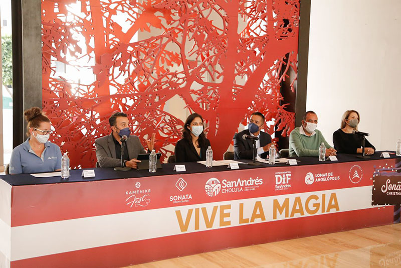 Ayuntamiento de San Andrés Cholula fortalece lazos de colaboración con la puesta en marcha del “Festival Sonata Christmas Town”