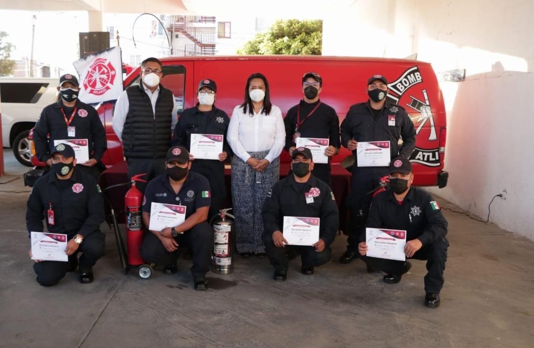 Bomberos de Atlixco son reconocidos por su trabajo