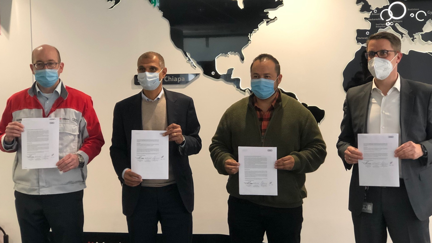 Audi México fortalece su compromiso con los derechos humanos mediante la firma de la Declaración del Grupo Volkswagen sobre Derechos Sociales, Relaciones Industriales y «Empresas y Derechos Humanos»