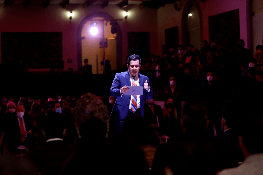 El alcalde de Chignahuapan, Lorenzo Rivera, rinde el informe de sus primeros 99 días de gobierno