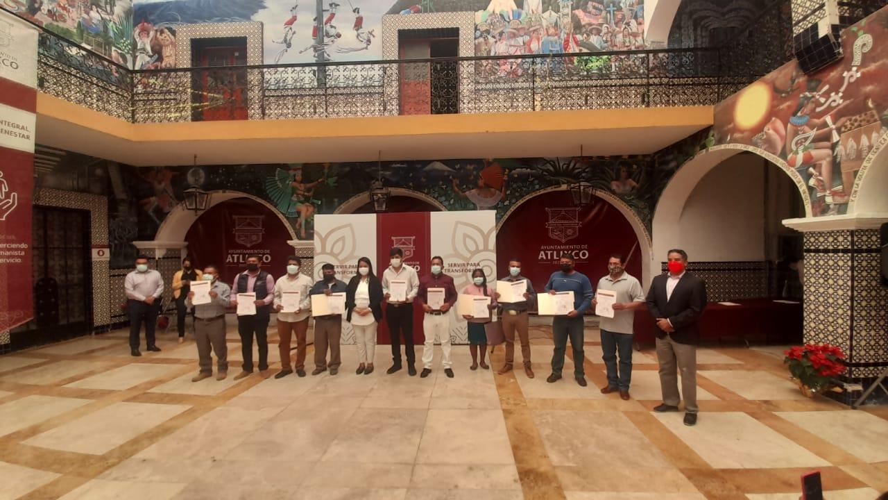 Autoridades de Atlixco entregan constancia de mayoría a ediles auxiliares electos