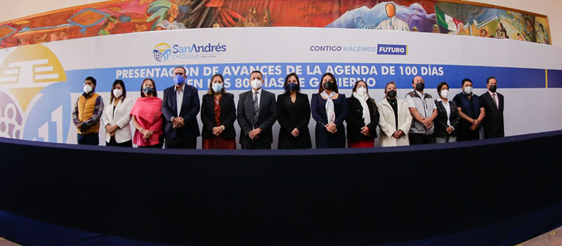 Gobierno de San Andrés Cholula registra un avance del 77 por ciento en la agenda de los 100 primeros días