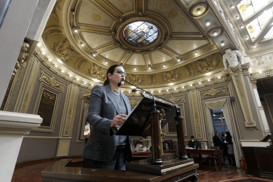 La secretaria de Gobernación comparece ante el Congreso del Estado