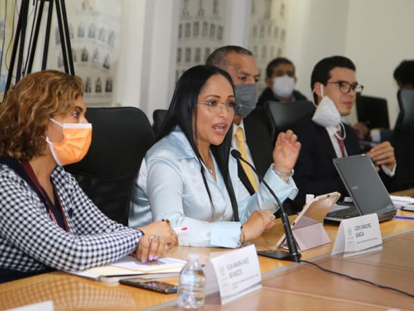 Lizeth Sánchez García, secretaria de Bienestar en Puebla, comparece ante comisión del Congreso