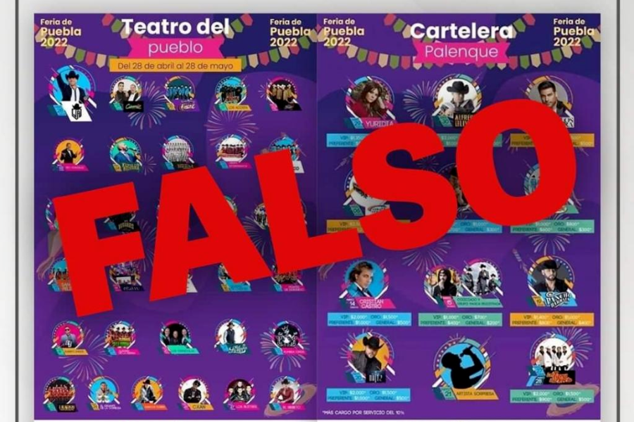¡Otra vez! Circula falso cartel de la Feria de Puebla; el Gobierno del Estado lo desmiente