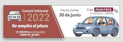 Gobierno del Estado amplía&nbsp;&nbsp;el pago de control vehicular hasta el 30 de junio