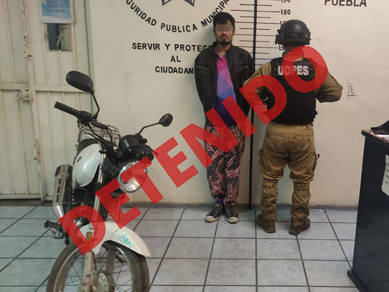 SSC de San Pedro Cholula recupera dos motocicletas robadas y detiene a un conductor 