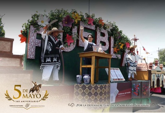 Puebla celebra el 5 de Mayo; AMLO y Barbosa Huerta encabezan desfile Cívico-Militar 