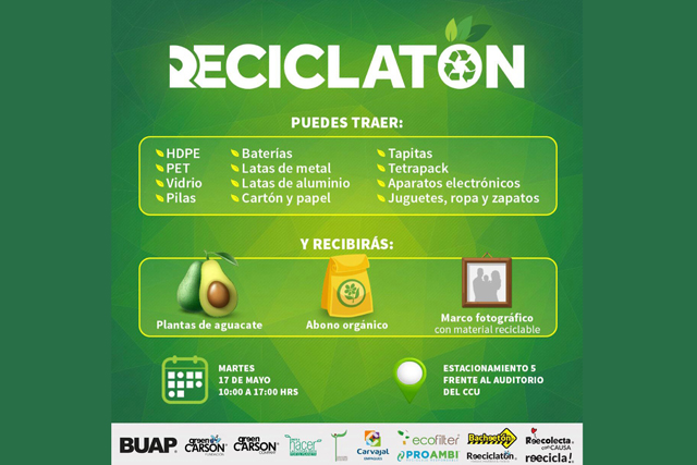Realizará BUAP Reciclatón para generar conciencia sobre la importancia de reciclar y reducir residuos 