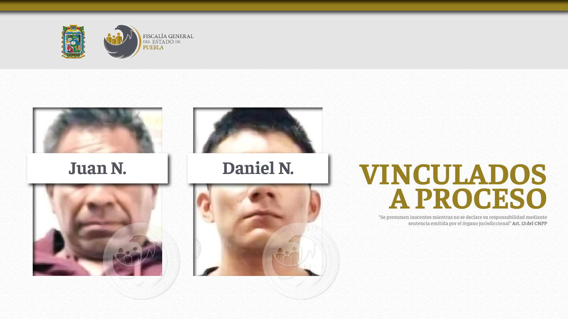 Padre e hijo son vinculados a proceso por homicidio en Tehuacán