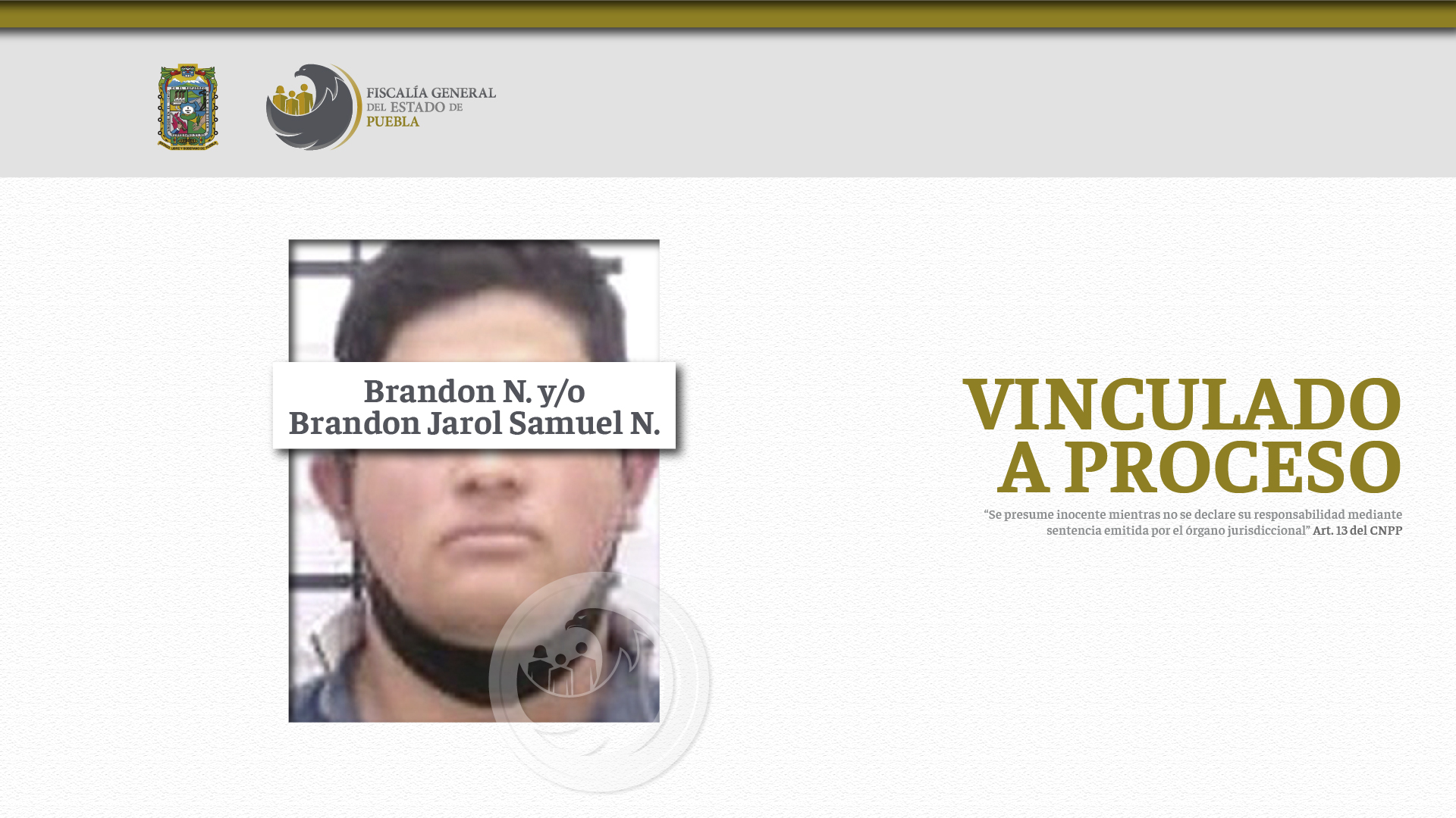 Vinculan a proceso a El Bebesaurio, quien mató a un adolescente de Xochitlán en su propia casa