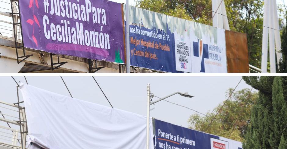 Desaparecen y obstruyen espectaculares en los que exigían #JusticiaParaCeciliaMonzón