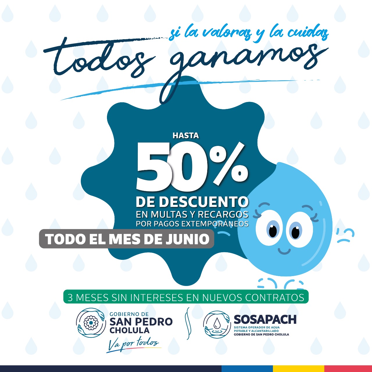 50 % de descuento en multas y recargos al pagar tu deuda en SOSAPACH