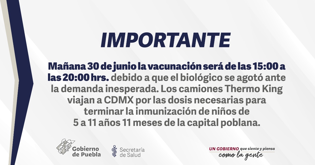 Vacunación de este jueves será por la tarde debido a la gran respuesta de la gente