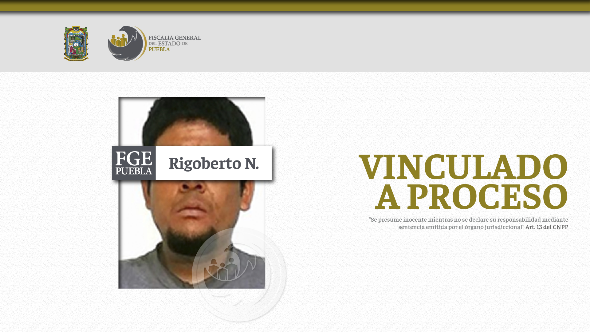 Vinculan a proceso a presunto homicida de Atlixco