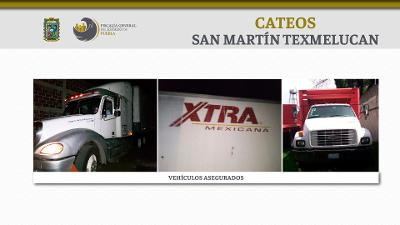 En Texmelucan, durante cateos la Fiscalía aseguró vehículos robados