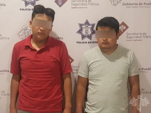 Policía Estatal detuvo a dos personas en Tehuacán con apartente droga