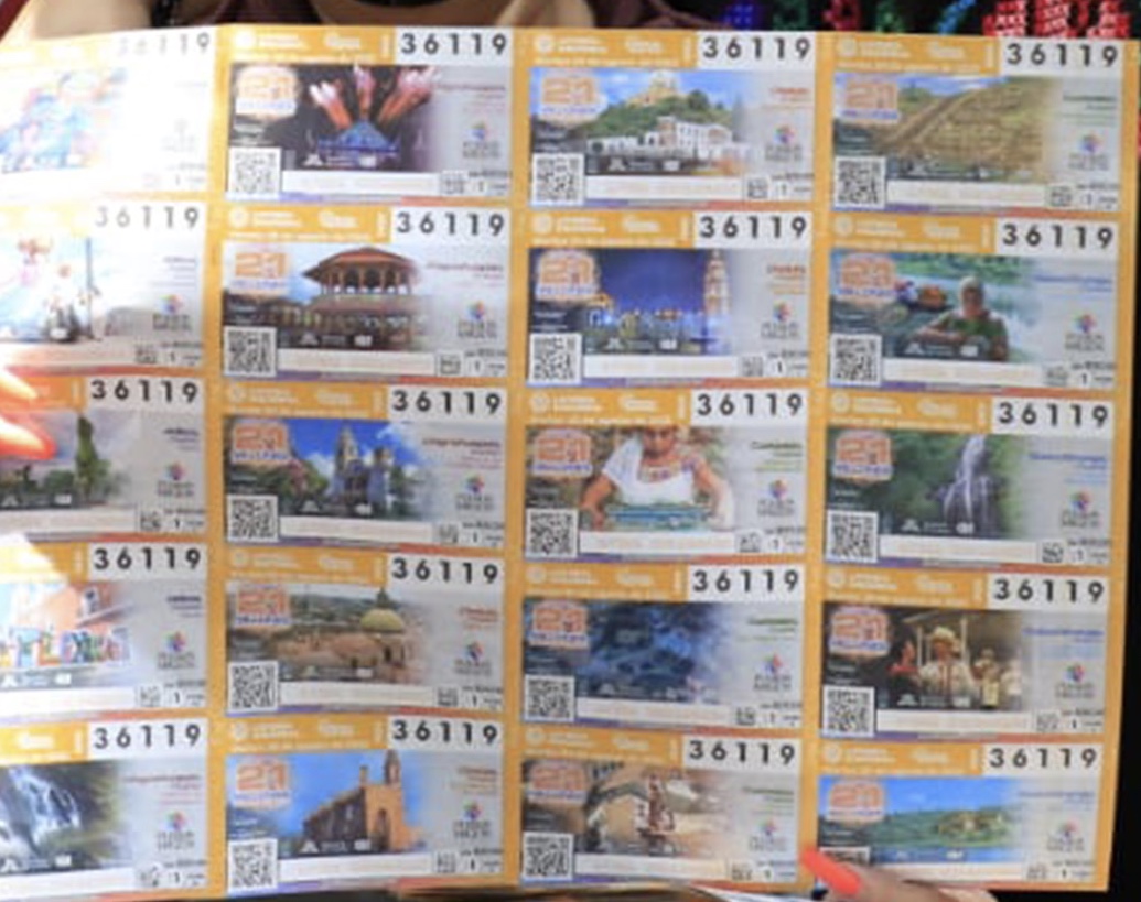 ¡Qué belleza! Aparecen los diez pueblos mágicos de Puebla en el Billete de la Lotería Nacional