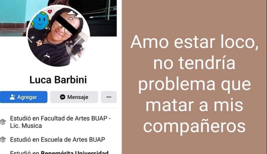 Estudiante de la BUAP amenazó con desatar tiroteo en la facultad de Ciencias de la Comunicación y Artes