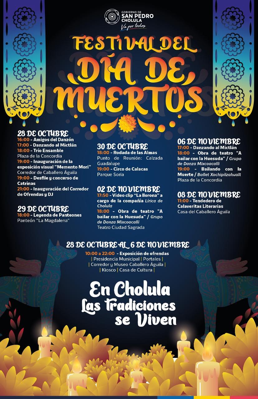 Estas son las actividades que se realizaran en San Pedro Cholula por festividades de “Todos Santos”