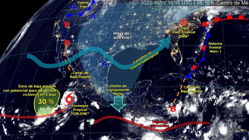 «Orlene», a punto de convertirse en huracán categoría 1