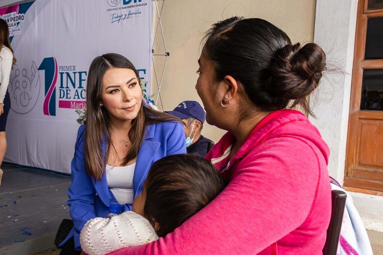 Rinde María de la Barreda su primer informe ante el DIF de San Pedro Cholula