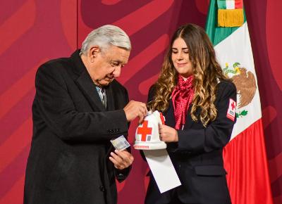 Arranca la colectiva nacional de Cruz Roja Mexicana en Palacio Nacional