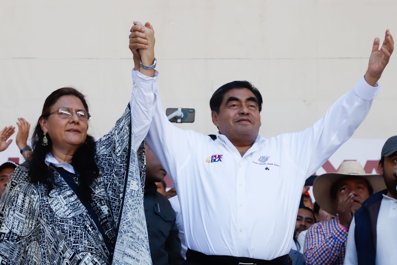 Puebla está con la 4T; Participan 100 mi poblanos en movilización