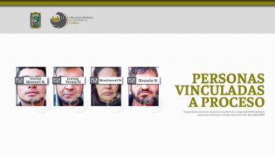 Personas vinculadas a proceso por intento de homicidio, portación de arma y drogas