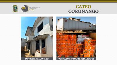 En Coronango la FGE recuperó más de 300 cajas de licor