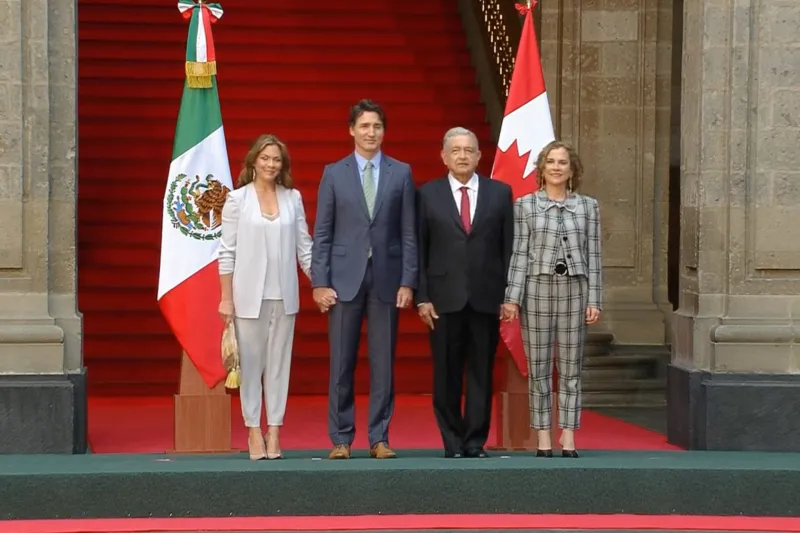 Trudeau y AMLO inician reunión bilateral en Palacio Nacional