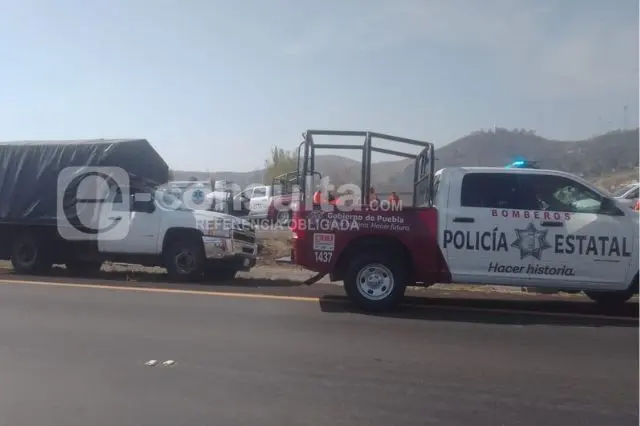 Policía estatal choca patrulla y acaba muerto en autopista Puebla-Atlixco 