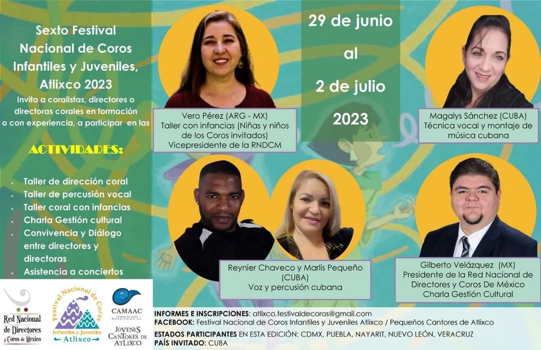 En Atlixco, talleres corales con expertos nacionales y cubanos
