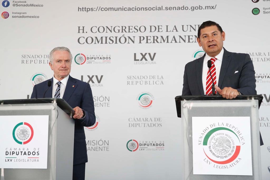 Se instala Comisión Permanente con Armenta como presidente del Congreso de la Unión