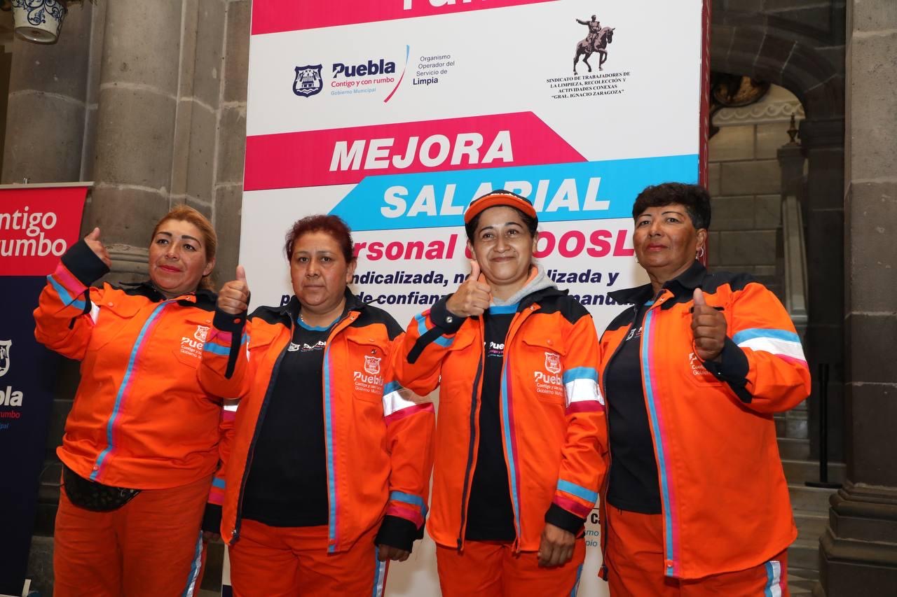 Trabajadoras del Organismo de Limpia reciben 4 % de aumento al salario