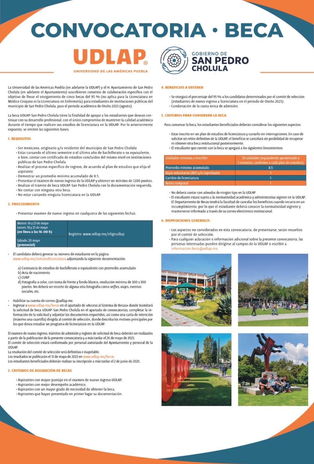 Gobierno de San Pedro Cholula y UDLAP brindan oportunidades educativas a jóvenes Cholultecas